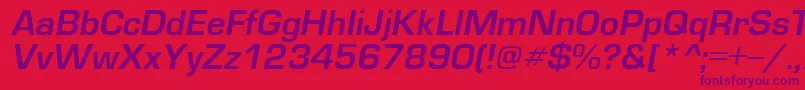 EuropedemiItalic Font – Purple Fonts on Red Background