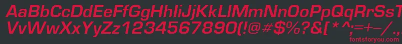 EuropedemiItalic Font – Red Fonts on Black Background