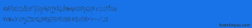Police Lovitz ffy – polices noires sur fond bleu