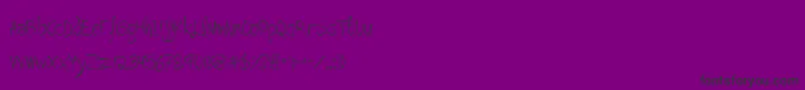 Lovitz ffy-Schriftart – Schwarze Schriften auf violettem Hintergrund