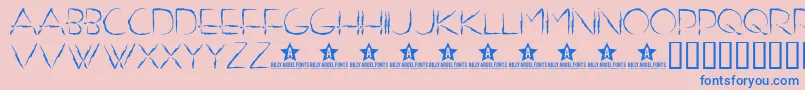 Donot Font – Blue Fonts on Pink Background