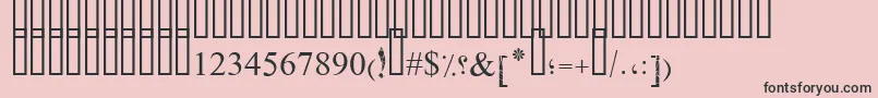 PtBoldBroken Font – Black Fonts on Pink Background
