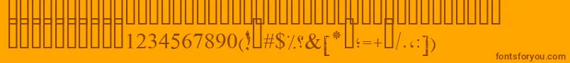 PtBoldBroken Font – Brown Fonts on Orange Background