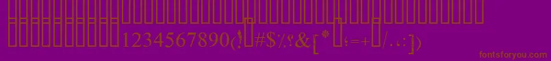 Шрифт PtBoldBroken – коричневые шрифты на фиолетовом фоне