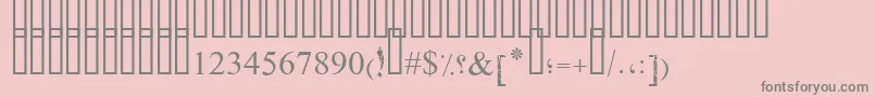 フォントPtBoldBroken – ピンクの背景に灰色の文字