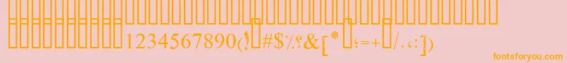 PtBoldBroken Font – Orange Fonts on Pink Background