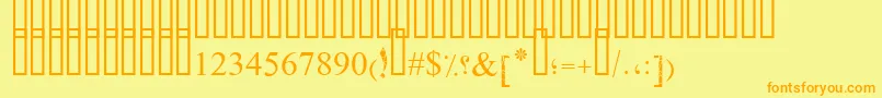 PtBoldBroken Font – Orange Fonts on Yellow Background
