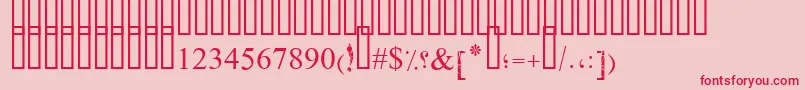 Шрифт PtBoldBroken – красные шрифты на розовом фоне