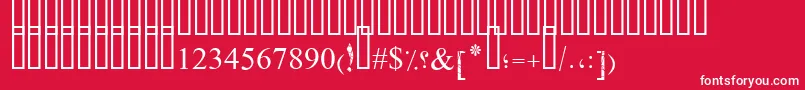 PtBoldBroken Font – White Fonts on Red Background