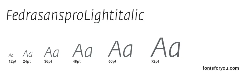 FedrasansproLightitalic Font Sizes