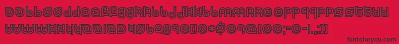 Twizzled Font – Black Fonts on Red Background