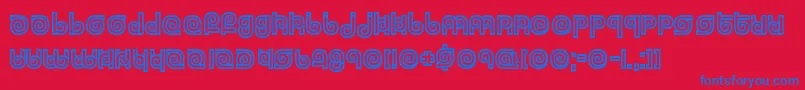 Twizzled Font – Blue Fonts on Red Background