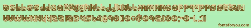 Twizzled Font – Brown Fonts on Green Background