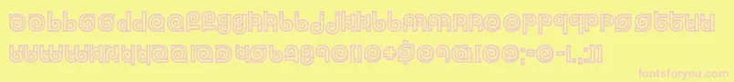 Twizzled Font – Pink Fonts on Yellow Background