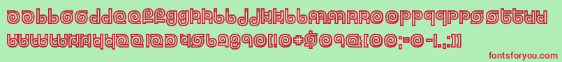 Twizzled Font – Red Fonts on Green Background