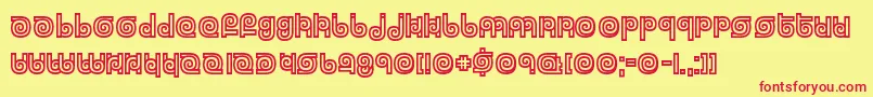 Twizzled Font – Red Fonts on Yellow Background