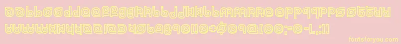 Twizzled Font – Yellow Fonts on Pink Background