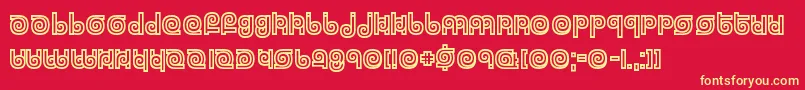 Twizzled Font – Yellow Fonts on Red Background