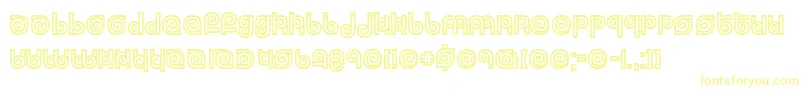 Twizzled Font – Yellow Fonts on White Background