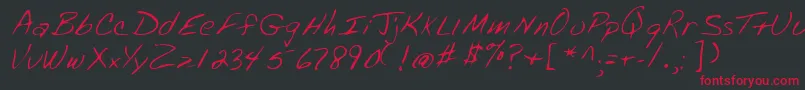 Lehn072-Schriftart – Rote Schriften auf schwarzem Hintergrund
