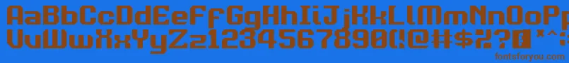 Davaximukam Font – Brown Fonts on Blue Background
