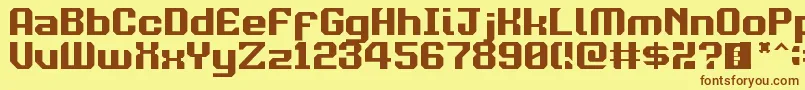 Davaximukam Font – Brown Fonts on Yellow Background