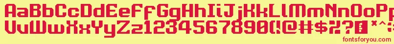Davaximukam Font – Red Fonts on Yellow Background