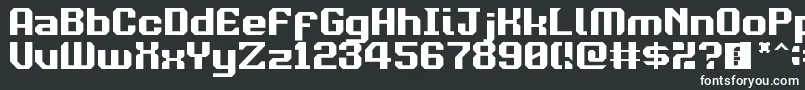 Шрифт Davaximukam – белые шрифты на чёрном фоне