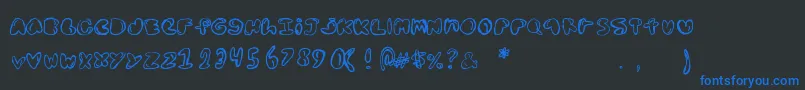 Bolddednick Font – Blue Fonts on Black Background