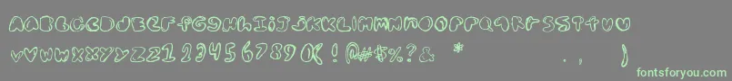 Bolddednick Font – Green Fonts on Gray Background
