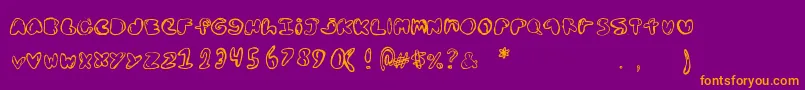 Bolddednick Font – Orange Fonts on Purple Background