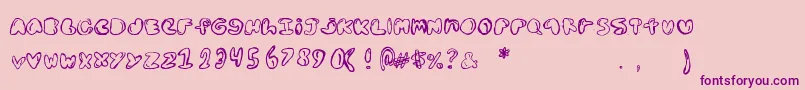 Bolddednick Font – Purple Fonts on Pink Background