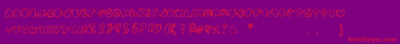 Bolddednick Font – Red Fonts on Purple Background