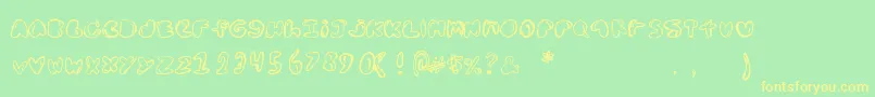 Bolddednick Font – Yellow Fonts on Green Background