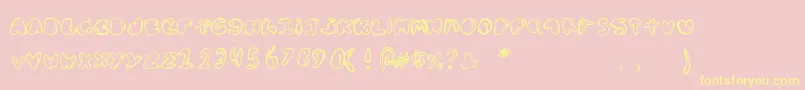 Bolddednick Font – Yellow Fonts on Pink Background