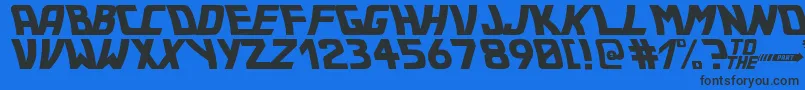 BackToTheFuture2002 Font – Black Fonts on Blue Background