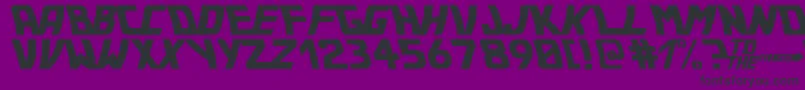 BackToTheFuture2002 Font – Black Fonts on Purple Background