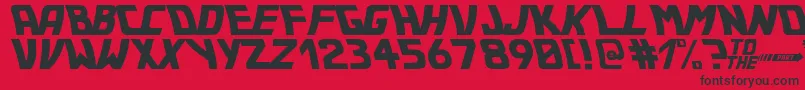 BackToTheFuture2002 Font – Black Fonts on Red Background