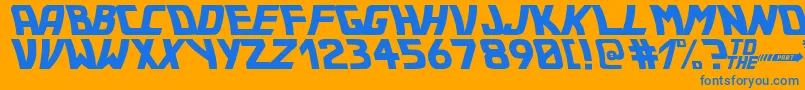 BackToTheFuture2002 Font – Blue Fonts on Orange Background