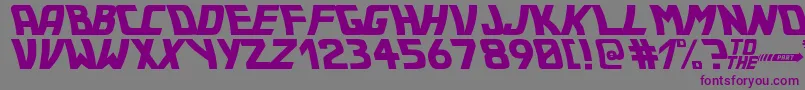 BackToTheFuture2002 Font – Purple Fonts on Gray Background