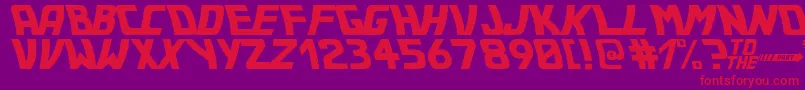 BackToTheFuture2002 Font – Red Fonts on Purple Background