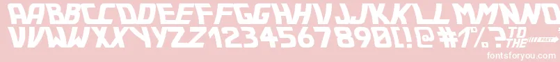 BackToTheFuture2002 Font – White Fonts on Pink Background