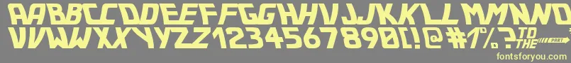 BackToTheFuture2002 Font – Yellow Fonts on Gray Background