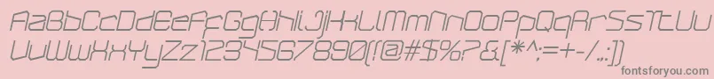 ArcticpatrolItalic Font – Gray Fonts on Pink Background