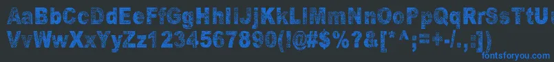 OranssiHohde Font – Blue Fonts on Black Background