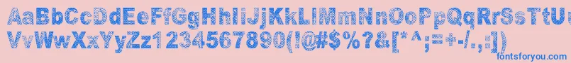 OranssiHohde Font – Blue Fonts on Pink Background