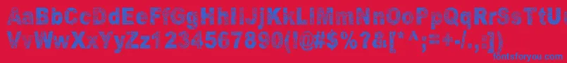 OranssiHohde Font – Blue Fonts on Red Background
