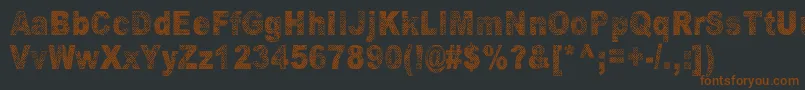 OranssiHohde Font – Brown Fonts on Black Background