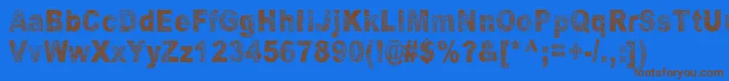 OranssiHohde Font – Brown Fonts on Blue Background