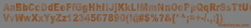 OranssiHohde Font – Brown Fonts on Gray Background